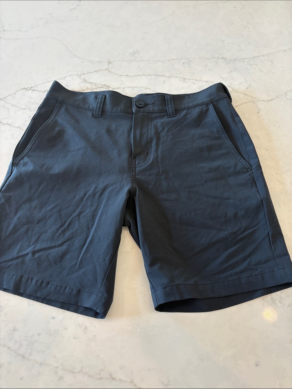 Travis Mathew Slate Blue Flat Front Performance Shorts